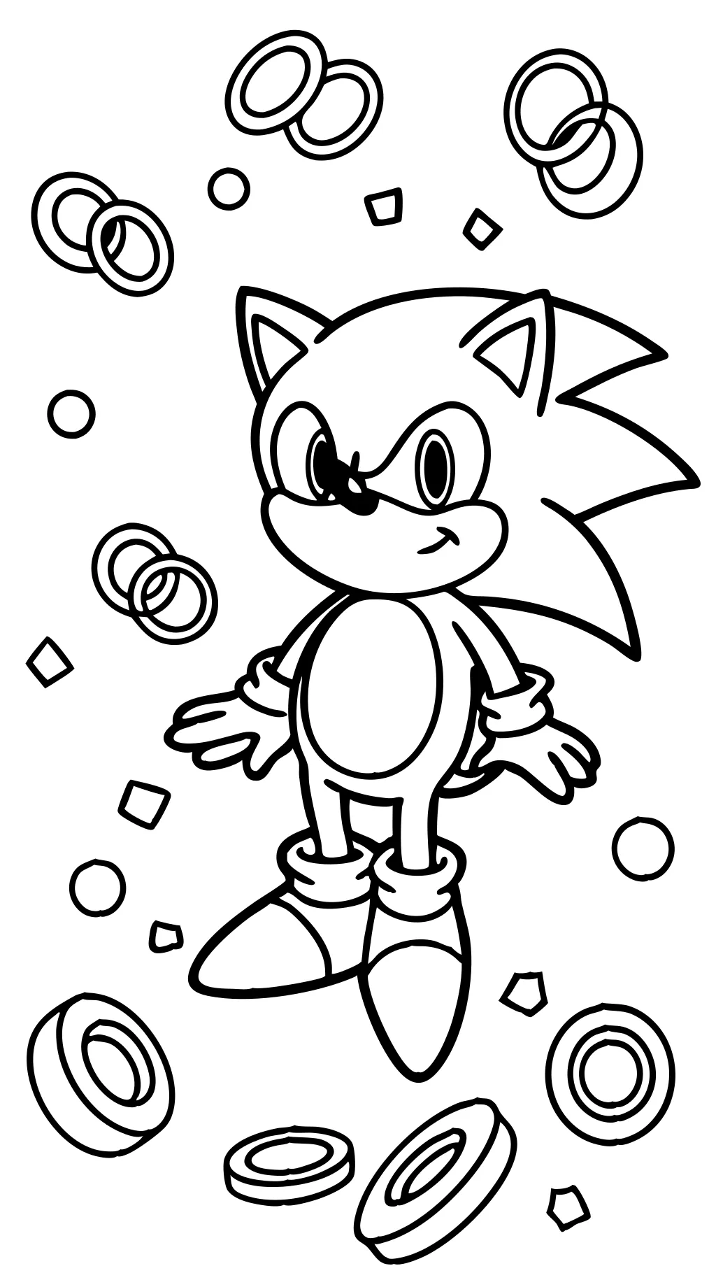 páginas para colorear imprimibles de Sonic gratis